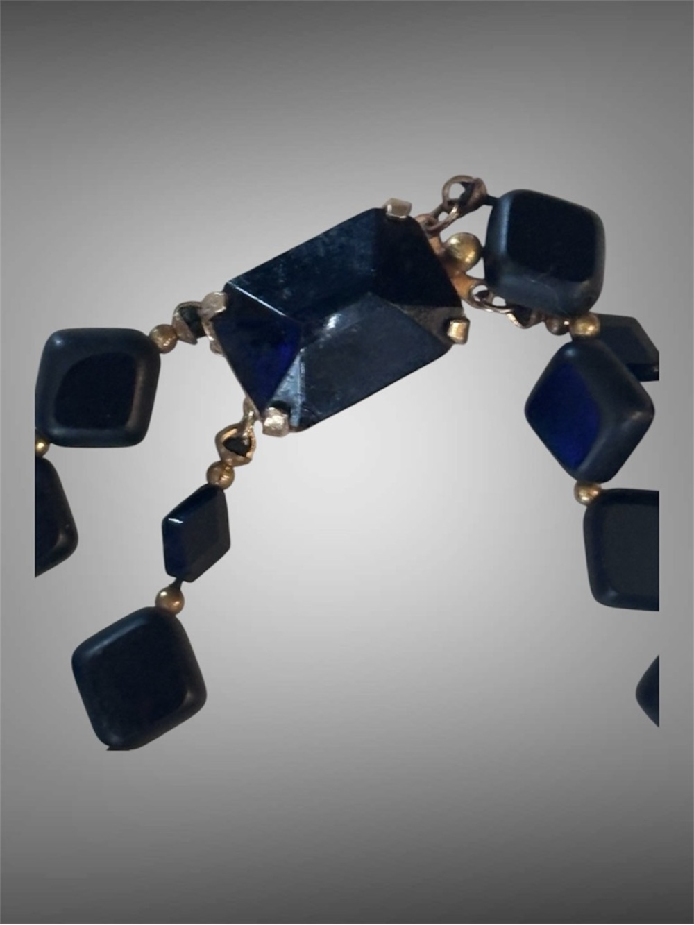 🌼VTG Castlecliff Double Strand Black Beaded Necklace - Picture 6 of 7
